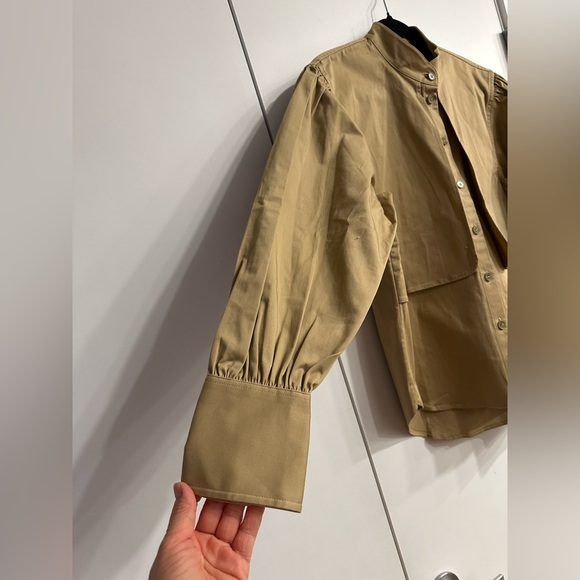 OROTON Tan Button-Up Shirt — NWOT - Picture 2 of 7